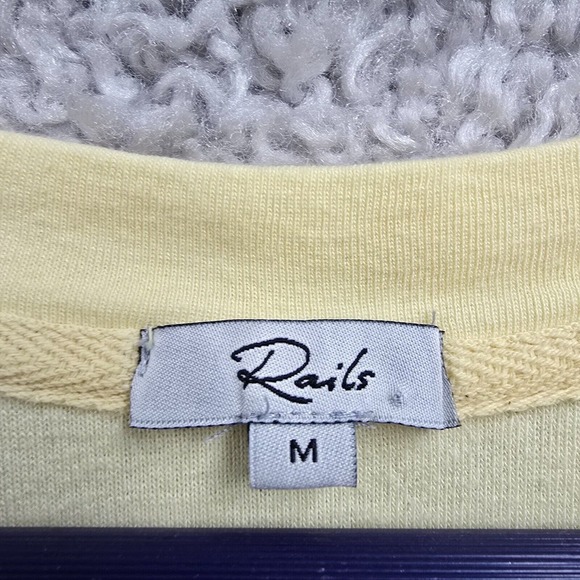 Rails Sweatshirt Womens Medium Terry Cloth Ramona Sky Blue Dip Dye Long Sleeve - Picture 4 of 12
